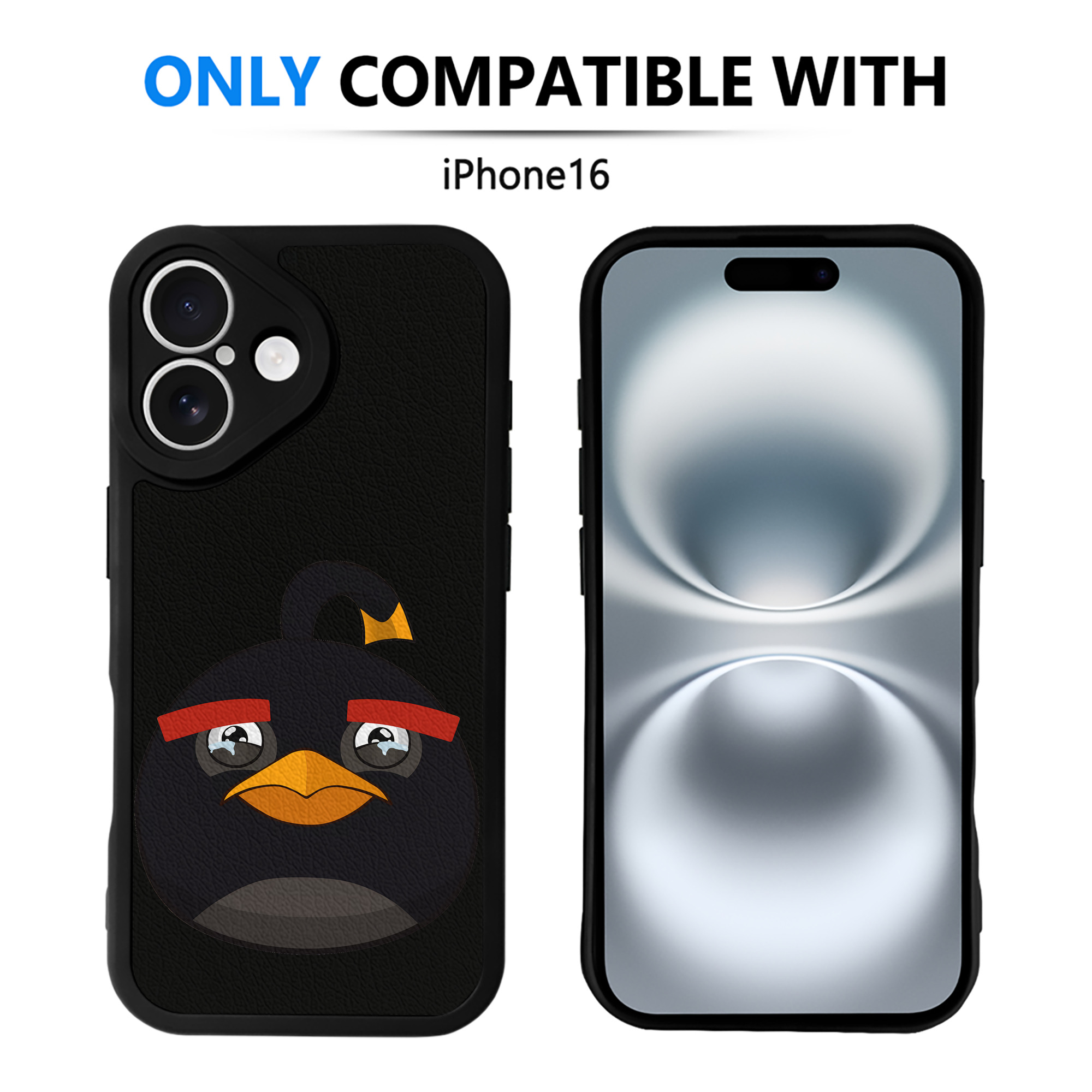 （画像用） Angry Birds アングリーバード 【iPhone 16シリーズ対応】シリコンスマホケース（レザー調） 材質：シリコン